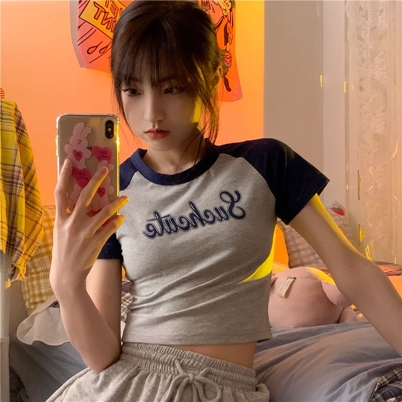 Áo Thun Nữ Ngắn Tay In Chữ Phong Cách Retro Cho Nữ áo phông nữ JL-TX-62