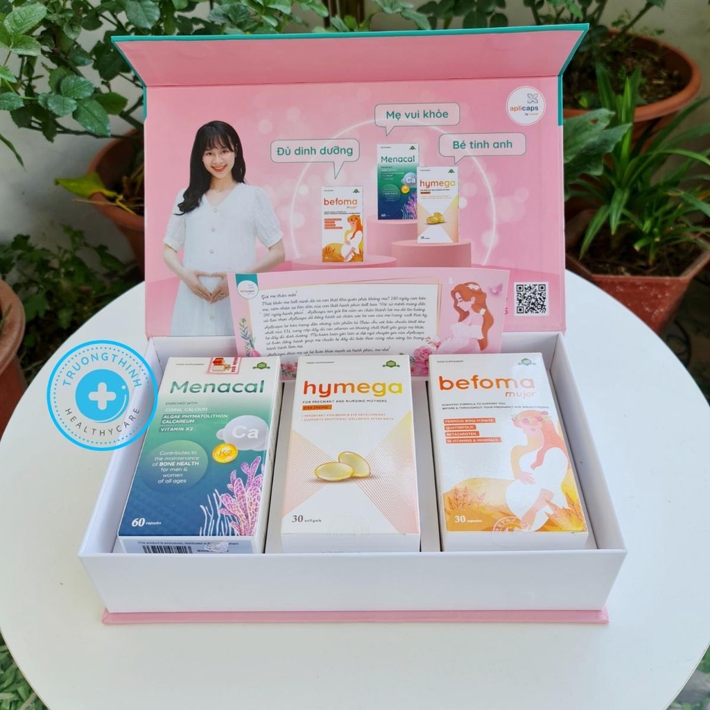 Bổ bầu Aplicaps, Vitamin tổng hợp Befoma, DHA tinh khiết Hymega, Canxi tự nhiên Menagal