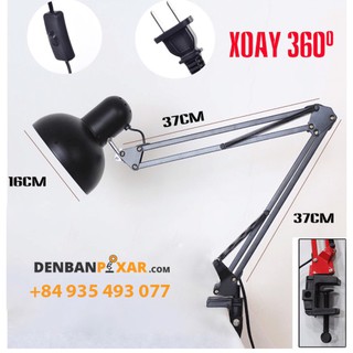 Đèn PIXAR kẹp bàn + bóng led PHILIPS màu VÀNG NẮNG cao cấp