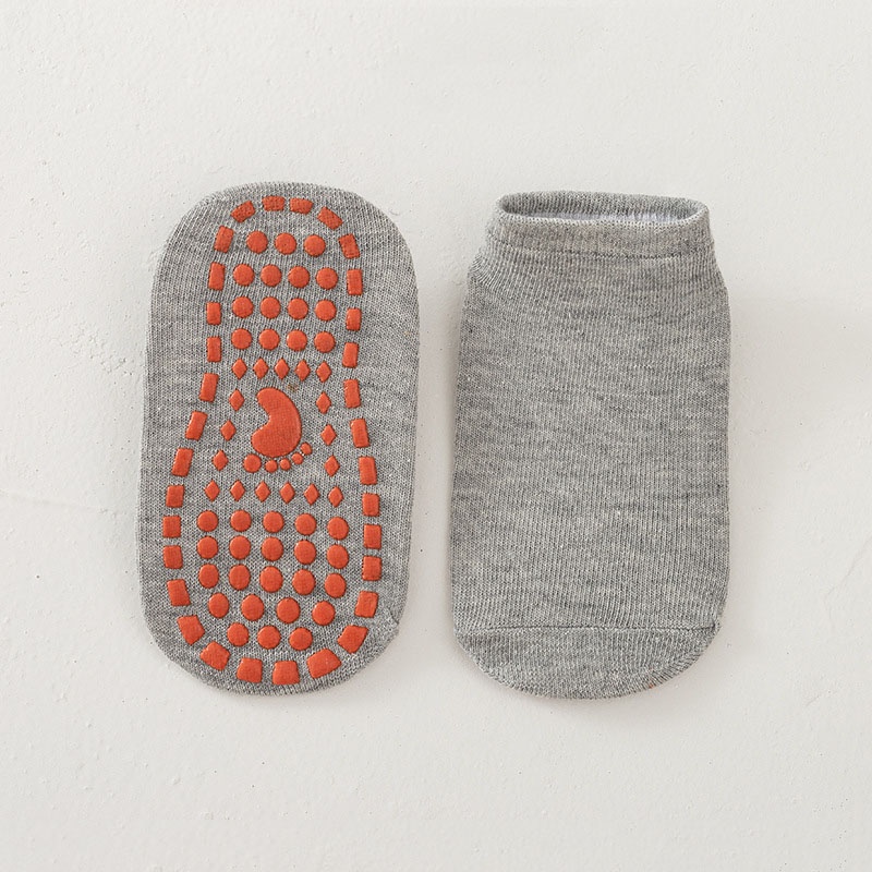 Vớ Cotton Mềm Mại Thoáng Khí Chống Trượt Nhiều Màu Sắc Đơn Giản Dành Cho Trẻ Em