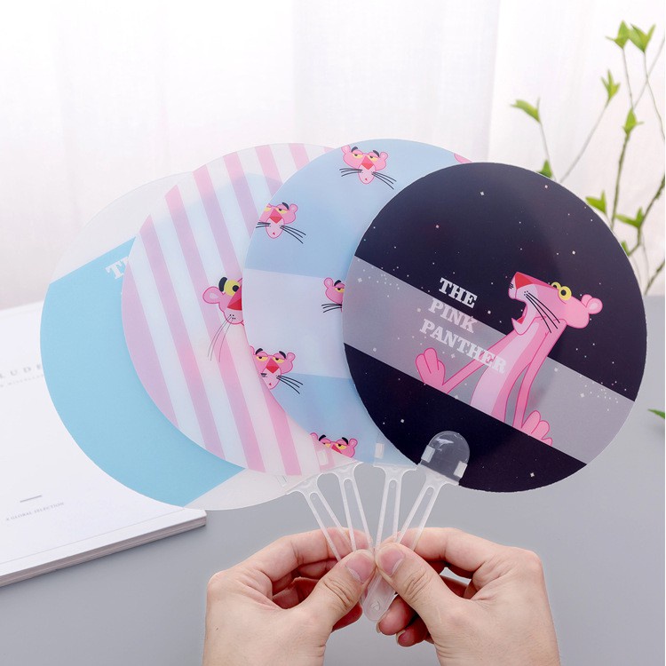 Quạt nhựa cầm tay mini tròn cute nhiều hình dễ thương