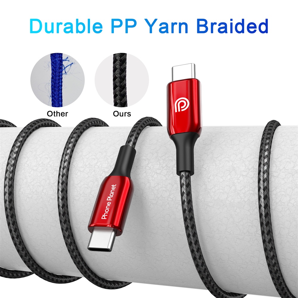 Phone Planet Cáp Sạc Nhanh USB C to type C QC 3.0 3A 60W Cho Macbook Samsung S9 Plus Huawei P40 Pro Xiaomi