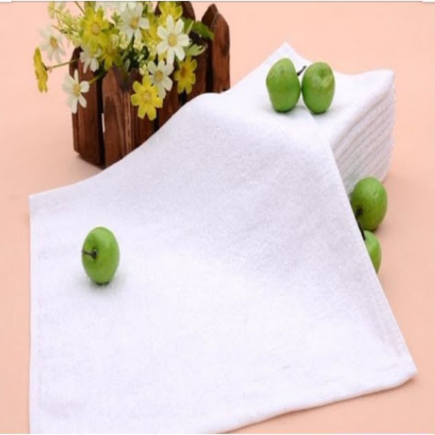 Khăn trắng vuông, khăn cotton vuông nhí đa năng- KHĂN TEM DÀY