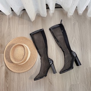 Boots Lưới Đùi Mũi Sắt [ Video e quay nhé ]