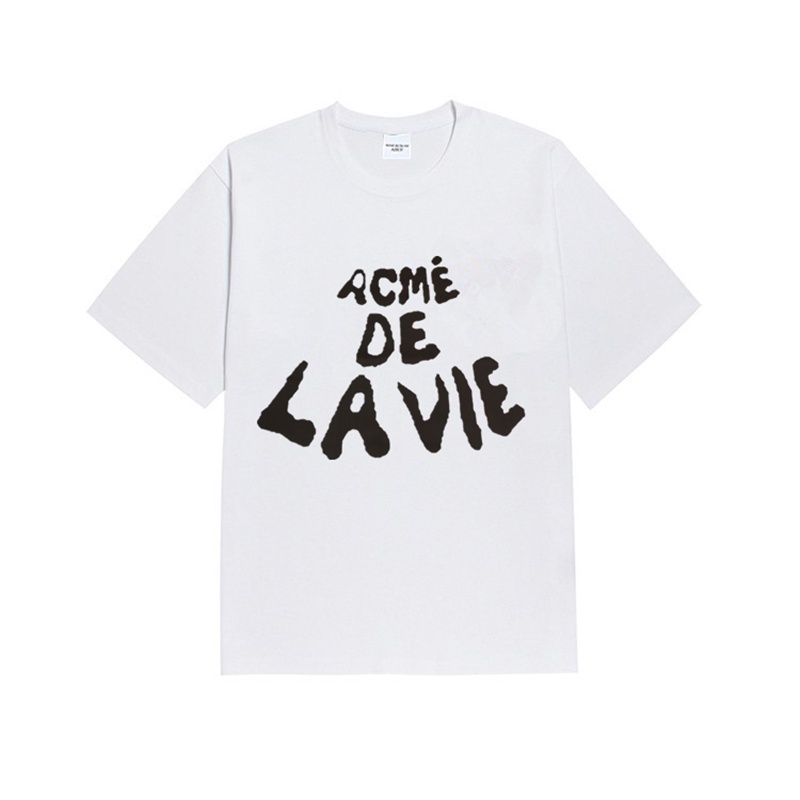 Áo Thun cotton Tay Ngắn Dáng Rộng In Hình acme Cổ Thuyền Thời Trang Cho Cặp Đôi