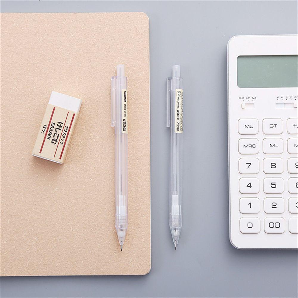 Set 2 Bút Chì Bấm 0.5/0.7mm Trong Suốt Tiện Dụng