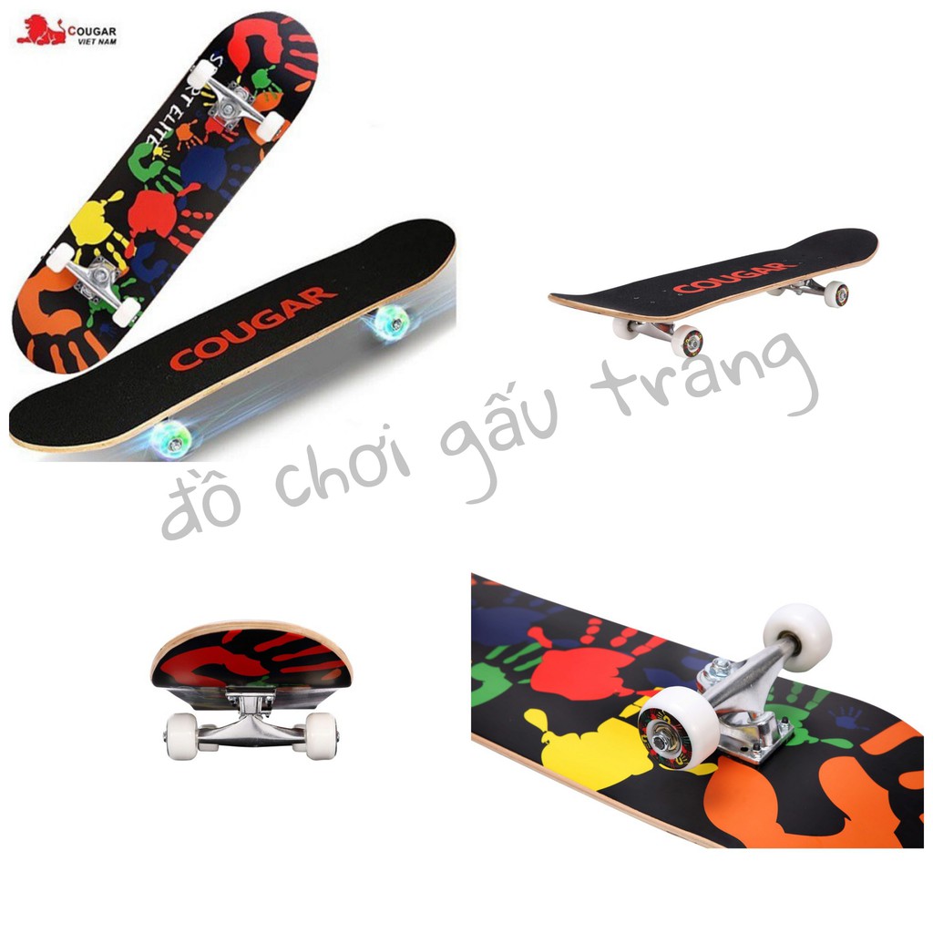 Ván trượt Skateboard bằng gỗ cao cấp chính hãng Cougar MH3108