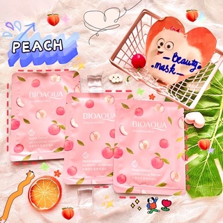 MẶT NẠ TINH CHẤT ĐÀO TRẮNG DA SE LỖ CHÂN LÔNG BIOAQUA MASK GIẤY NỘI ĐỊA TRUNG CAO CẤP NGỪA MỤN MỜ THÂM CHỐNG LÃO HOÁ