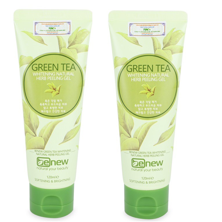 [ Hàng Chính Hãng] [Combo 2 Hộp] Kem Tẩy Da Chết Sạch Da Ngừa Mụn Trà Xanh Green Tea Benew Cao Cấp Hàn Quốc (120ml)