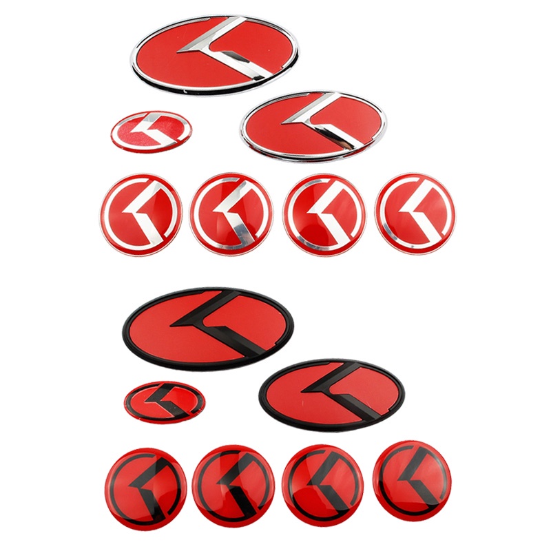 7 ❤ Set 7 Nhãn Dán Logo Chữ K Trang Trí Bánh Xe Hơi Kia K5 K3 K2 K4 Solandto