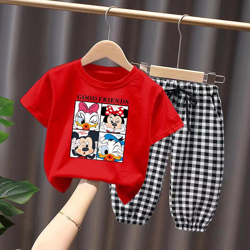 Set Áo Thun Ngắn Tay Và Quần Dài Chống Muỗi Thời Trang Hàn Quốc Cho Bé