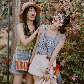 Áo gile ren thổ cẩm Hàn Quốc