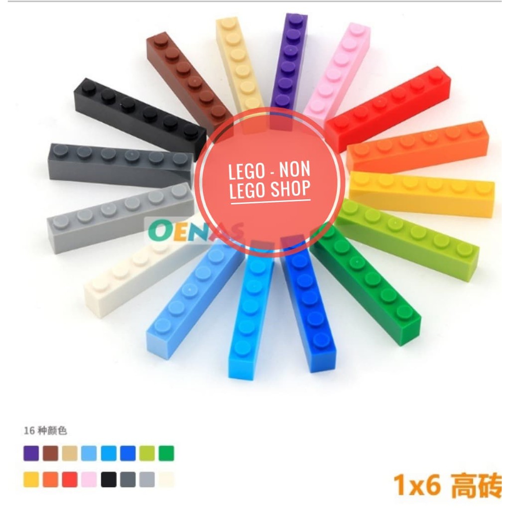 Gạch cơ bản part 1x6 các màu