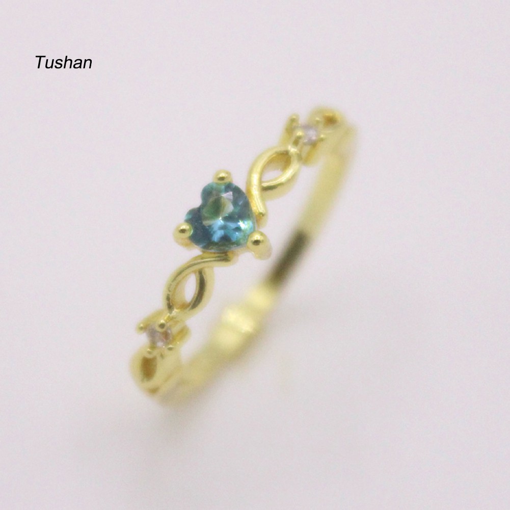 Dụng Cụ Kéo Căng TUSHNhẫn HợP Kim ĐíNh Đá HìNh Tim ThờI Trang