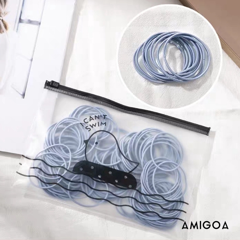 ✨✨Túi 100 sợi thun cột tóc Hàn Quốc du lịch siêu dễ thương