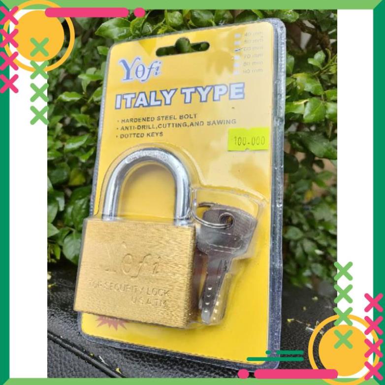 Ổ Khóa nhà loại Treo Pad Lock Yeti Vàng 4 chìa điện tử 60mm