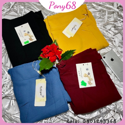 Quần ống rộng giả váy nữ cạp cao short ngố nữ LOẠI ĐẸP có chun sau chất đũi mềm mát PONY68