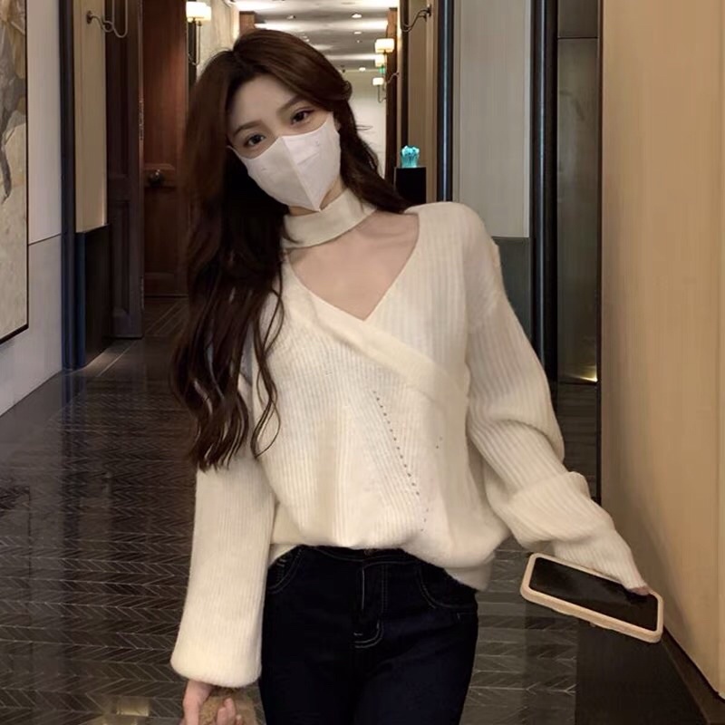 Áo Len Chéo Tay Bồng Ulzzang | BigBuy360 - bigbuy360.vn