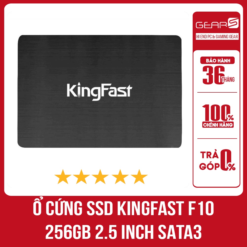 Ổ cứng SSD Kingfast F10 256GB 2.5 inch SATA3 (Đọc 550MB/s - Ghi 500MB/s) - Bảo hành chính hãng 36 tháng