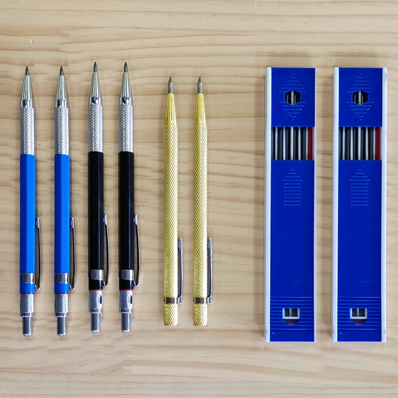 Bút Chì Bấm Tự Động 2.0 Dùng Làm Mộc Kèm Lõi Thay Thế Màu Đỏ Đen