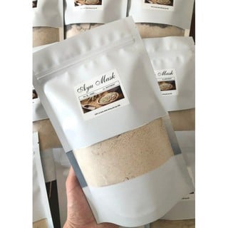 1kg túi zip trắng sữa có cửa sổ-500gr