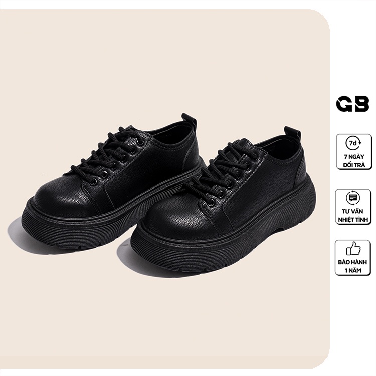 [Mã WABRMH99 giảm 12% đơn 99K]Giày Oxford Nữ Cổ Thấp Da Bóng Đế Cao 4 cm giayBOM B1619