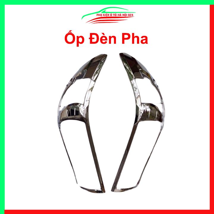 Ốp viền đèn pha hậu mạ crom Hilux Revo 2016-2020 chống trầy trang trí bảo vệ xe