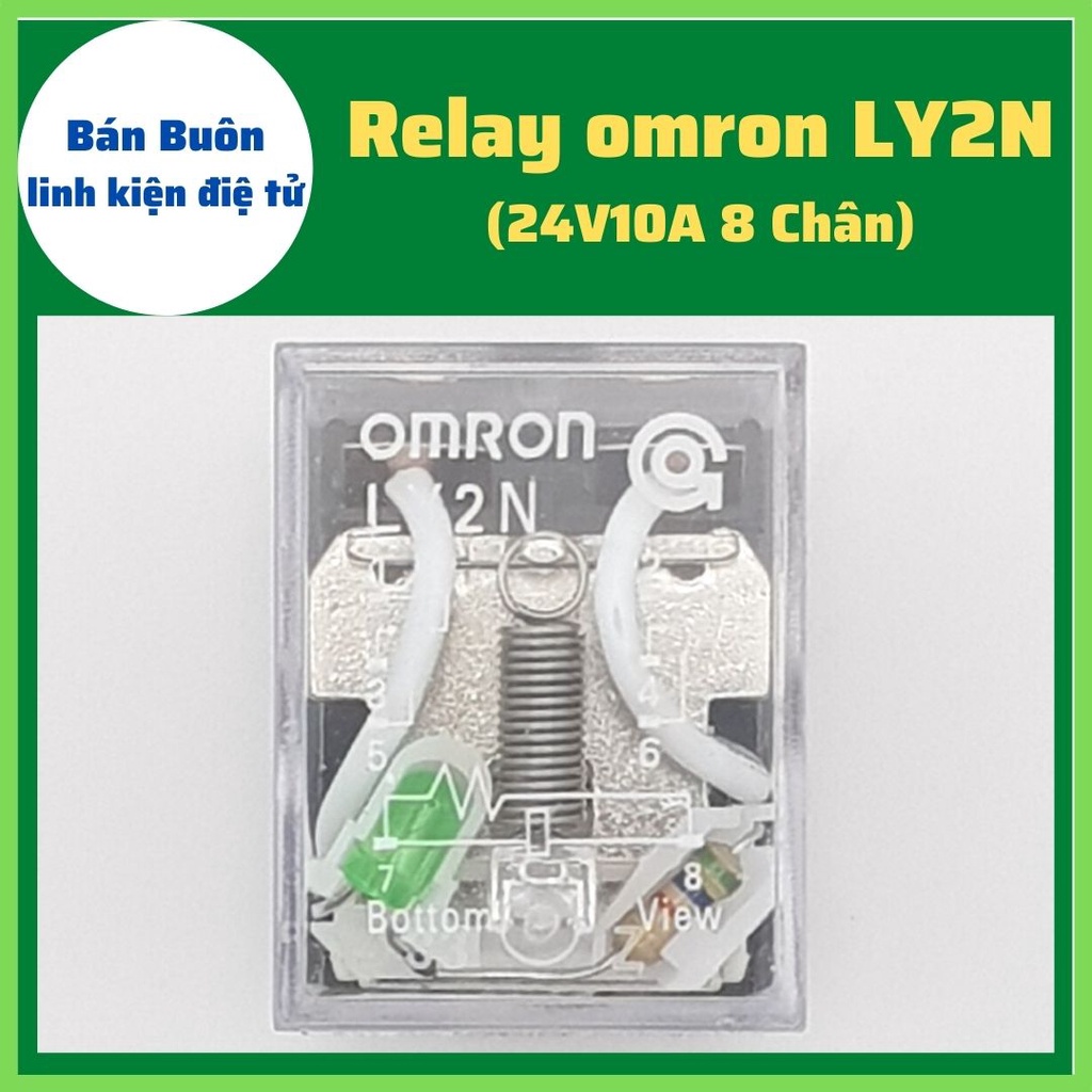 Relay trung gian 24v10a 8 chân, Rơle trung gian 24v, relay 24v10a, reay 24v 8 chân [Hàng xịn]