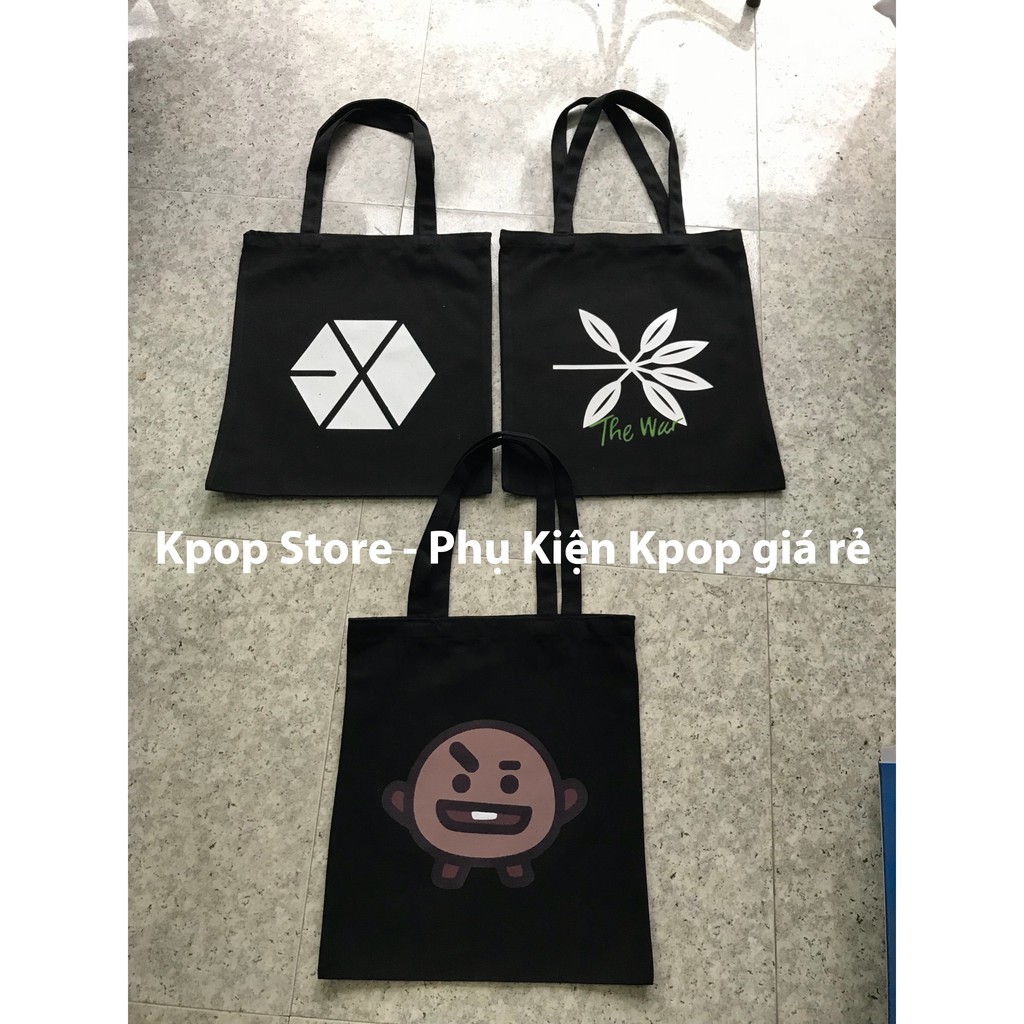 Túi tote BTS, EXO, WANNA ONE, BLACK PINK, TWICE, SEVEN TEEN