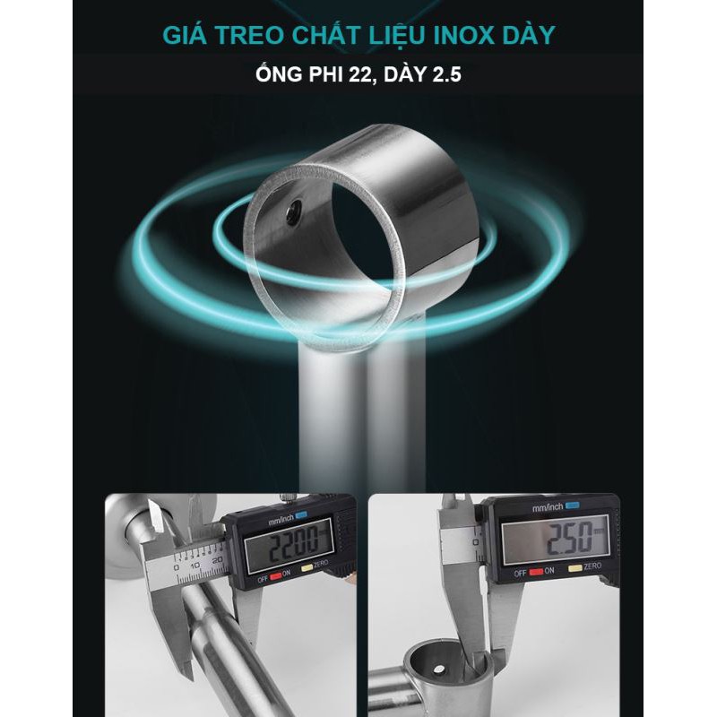 Giàn phơi gắn trần Inox, NIKITA GPGTR, Thanh ngang 1,5m