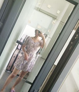 Đầm tím hoa nhí ulzzang ( Có sẵn)