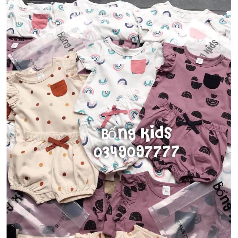 Bộ Hè Bé Gái Cotton PLOBaby