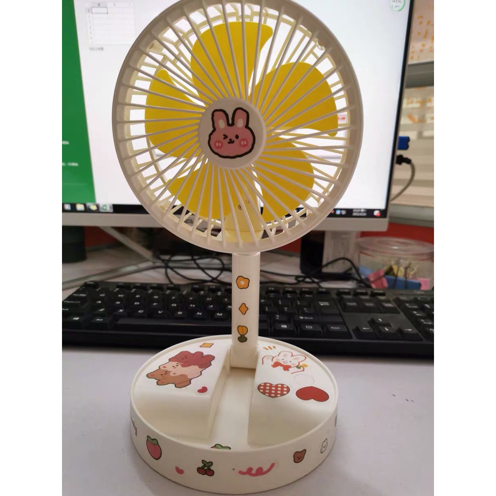 Quạt để bàn mini - Quạt gấp gọn mini - Quạt tích điện để bàn dùng 4h tiện lợi | BigBuy360 - bigbuy360.vn