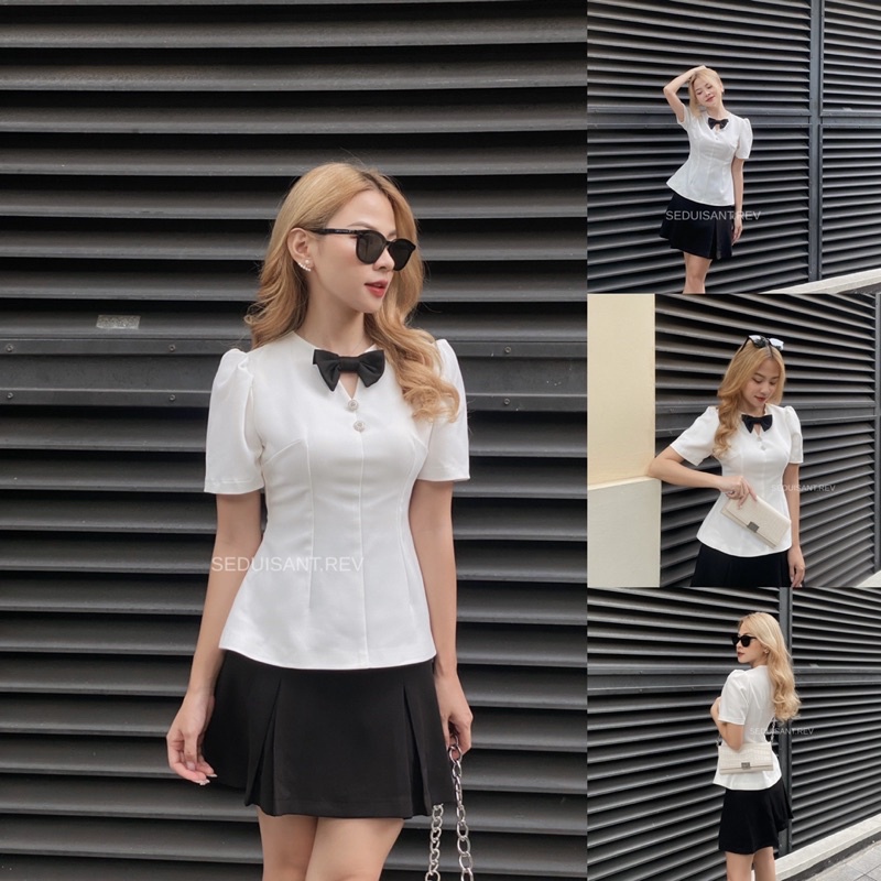 LEENA TOP - Áo nơ ngực SEDUISANT.REV (đi làm/công sở/đi học/đám cưới/hẹn hò/cafe)