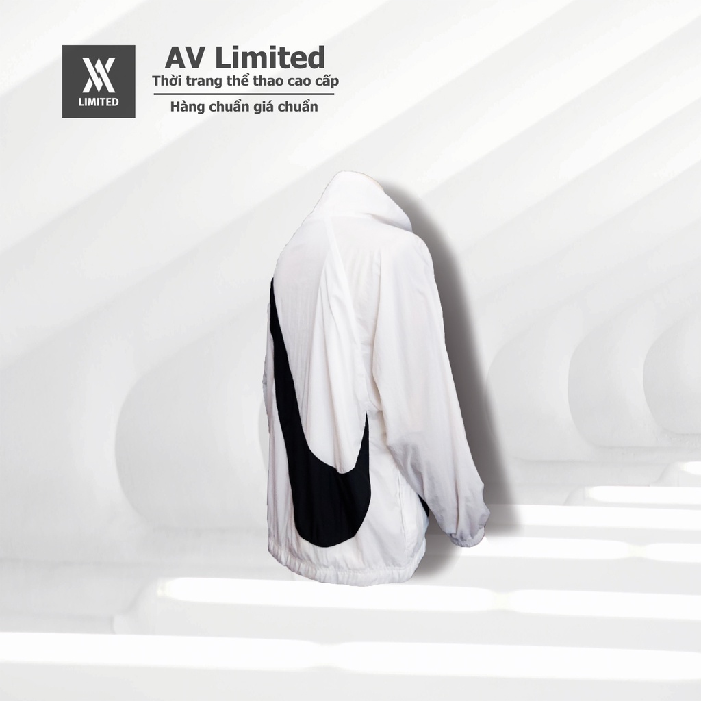 Áo khoác thể thao gió Sportswear Big Swoosh màu trắng 2021