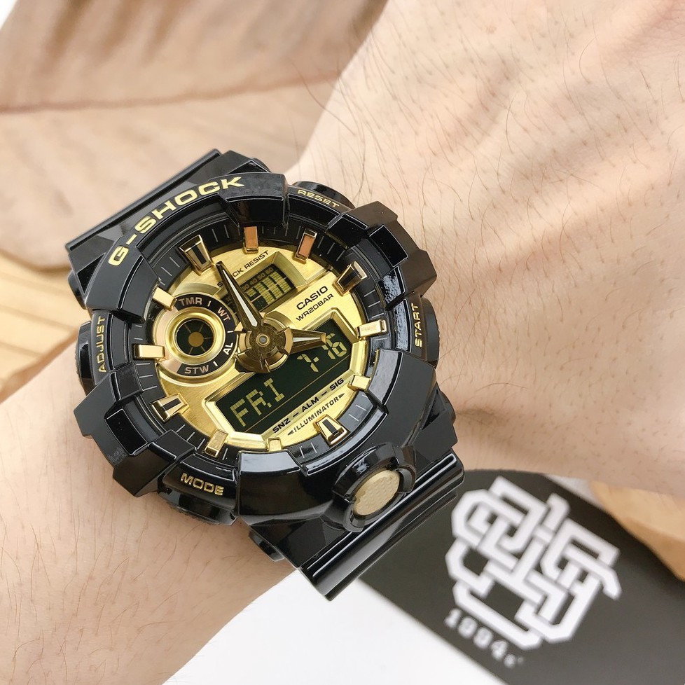 Đồng hồ nam Casio G-SHOCK GA-710 / GA-710GB-1A chống va đập, hàng chính hãng