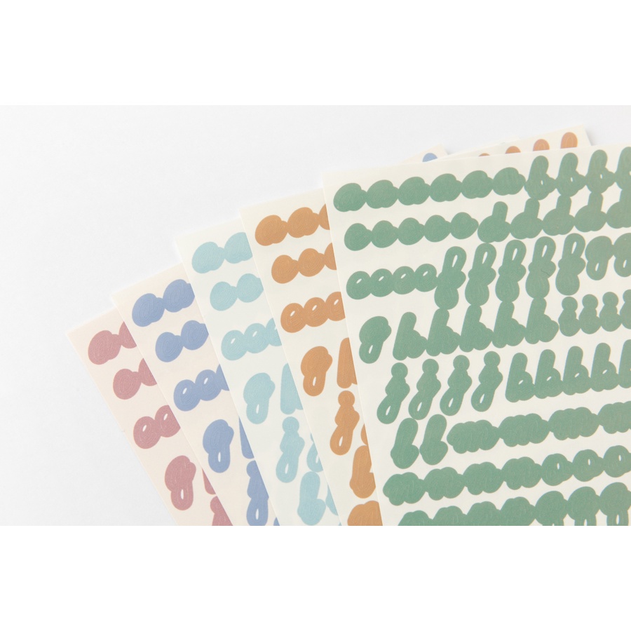 Set 10 Tấm Sticker ARTBOX Hàn Quốc Hình Chữ Cái Alphabet Màu Sắc Đa Dạng