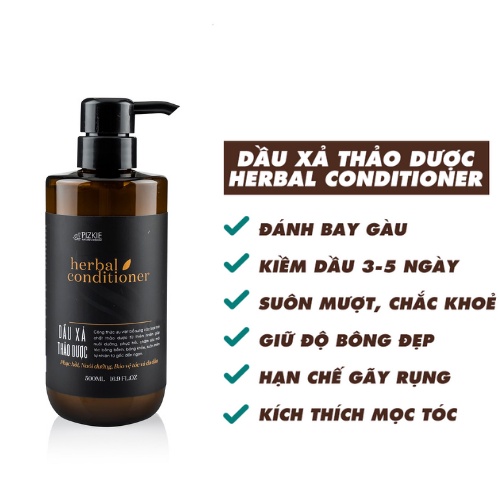 COMBO Dầu Gội - Dầu Xả (500ml) Thảo Dược HERBAL SHAMPOO &amp; HERBAL_CONDITIONER  Phục Hồi Nuôi Dưỡng Bảo Vệ Da Đầu