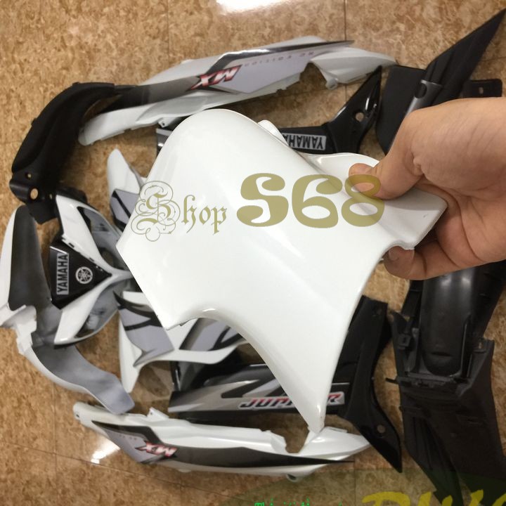 Trọn bộ dàn áo nhựa ABS xe JUPITER MX MẮT CÁO,  JUPITER GRAVITA - màu TRẮNG - S2103