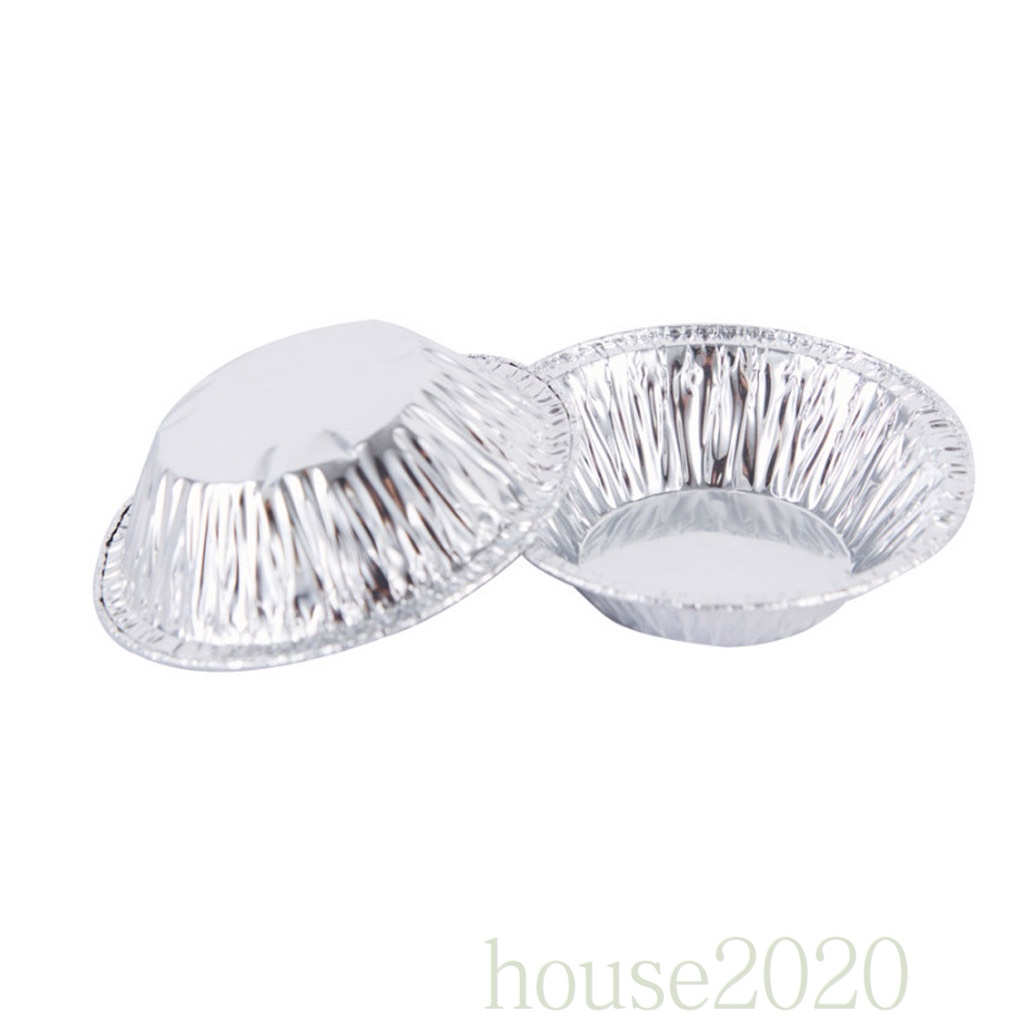Set 100 Khuôn Lá Nhôm Tròn Làm Bánh Tart Trứng Dùng Một Lần 2020