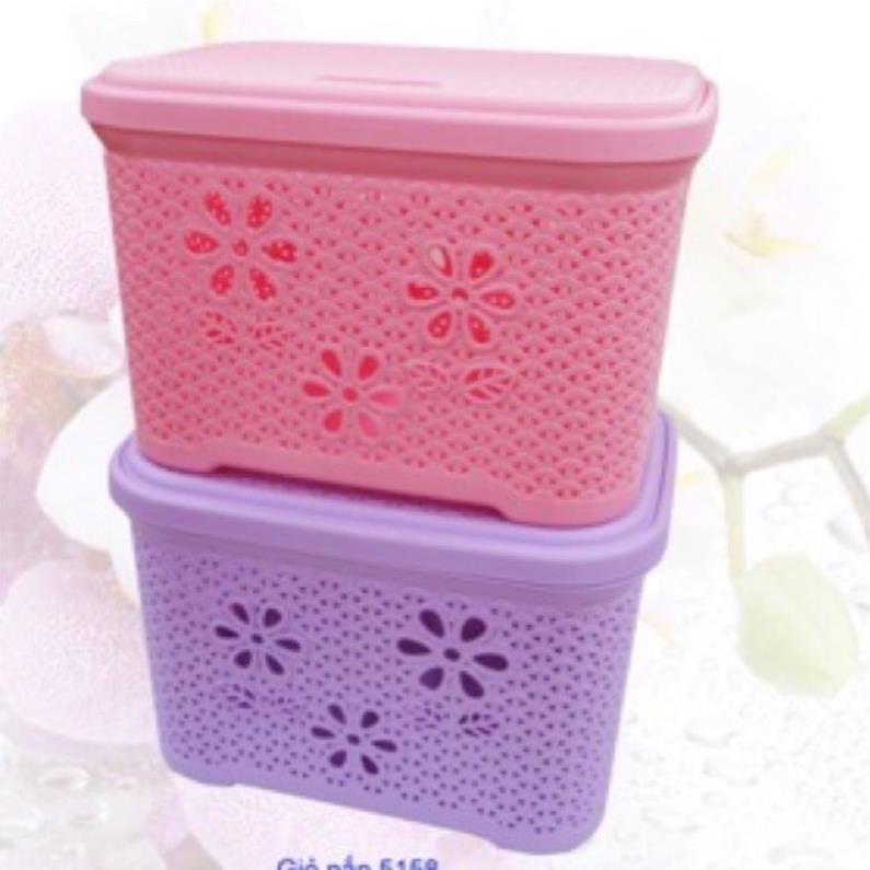 [Kho sỉ]  Giỏ nắp hoa / làn nắp hoa / giỏ đựng quần áo5158