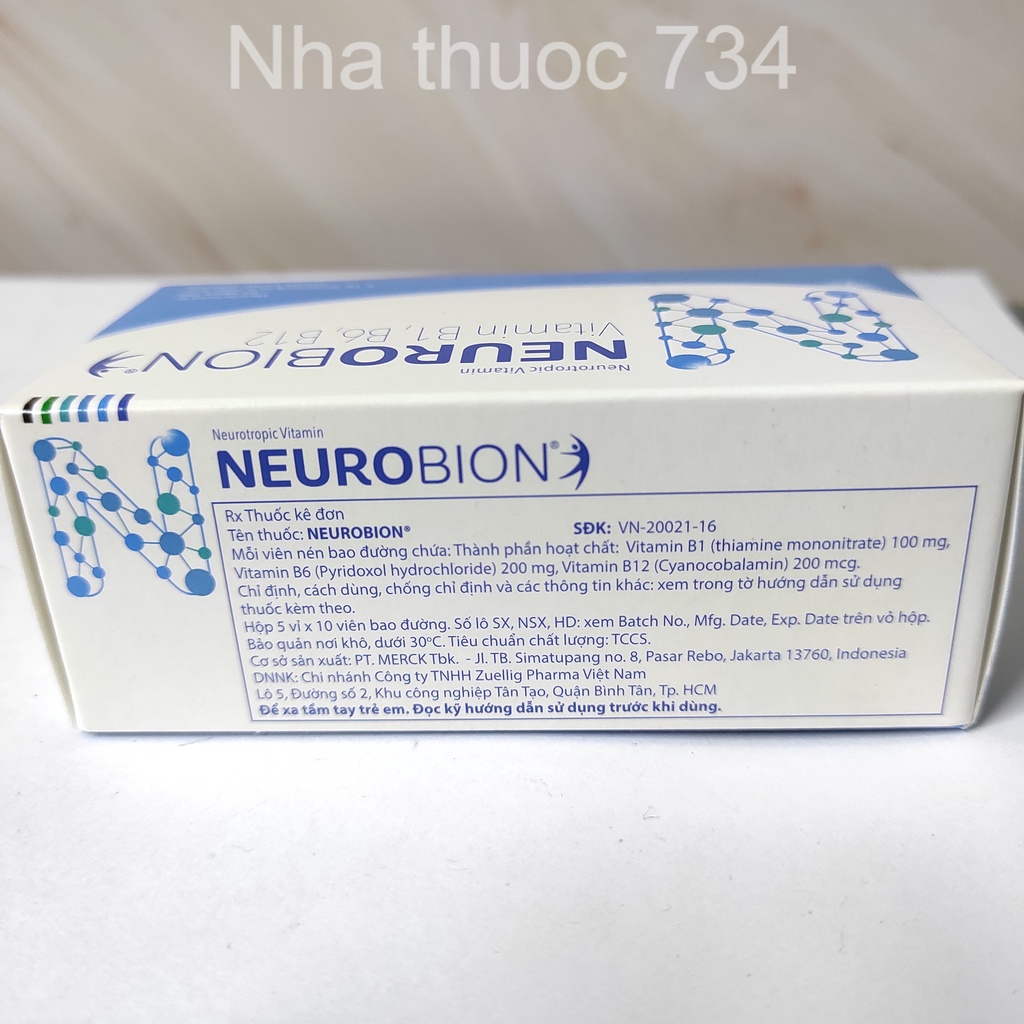 Neurobion - Vitamin B1 - B6 - B12 - Hộp 50 viên và Scanneuron