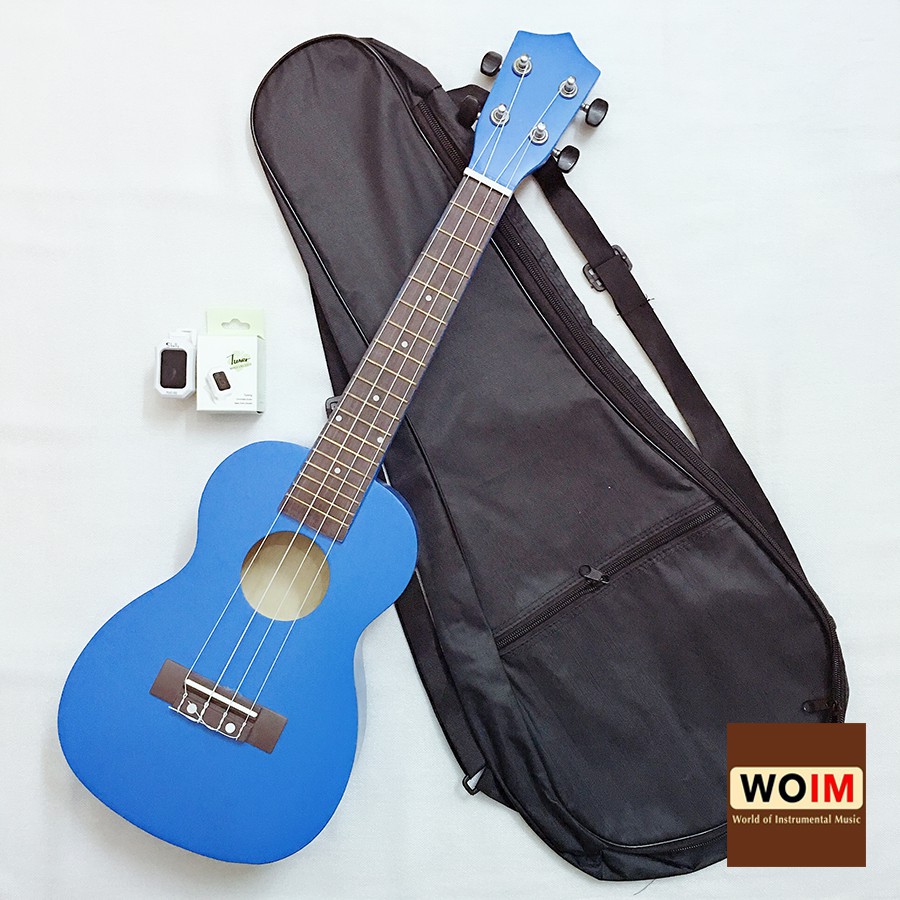 Đàn Ukulele Concert Woim 33A19 Size 23 Tặng Kèm Bao Vải Thời Trang Và Máy Lên Dây Điện Tử (Tuner)