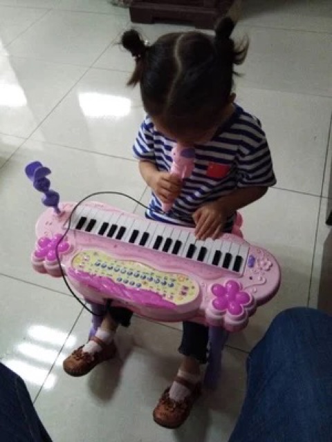 ( CÓ SẴN) Đồ chơi đàn piano nhỏ dành cho trẻ em có micro, giả phím, bàn phím điện tử, bé gái 3-5 tuổi, quà tặng sinh nhậ