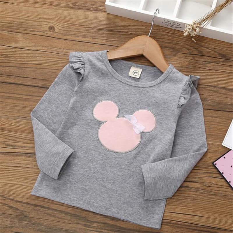 áo thun dài tay mickey bé gái hàng Quảng Châu cao cấp