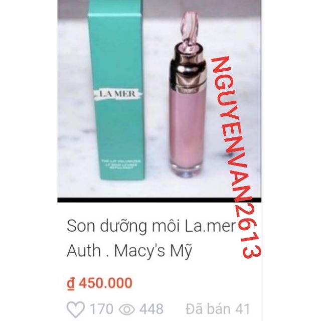 Son dưỡng Lam.er. No Seal.Auth . Macy's Mỹ