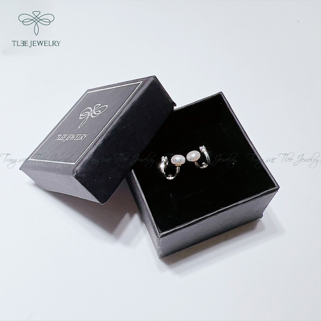 Khuyên tai bạc nữ TLEE Noemy đính trai nữ tính NCJ B0179