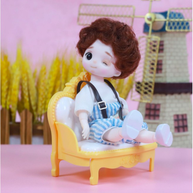 Ghế sofa nhựa loại nhỏ dành cho búp bê 1/8 Sunnydoll