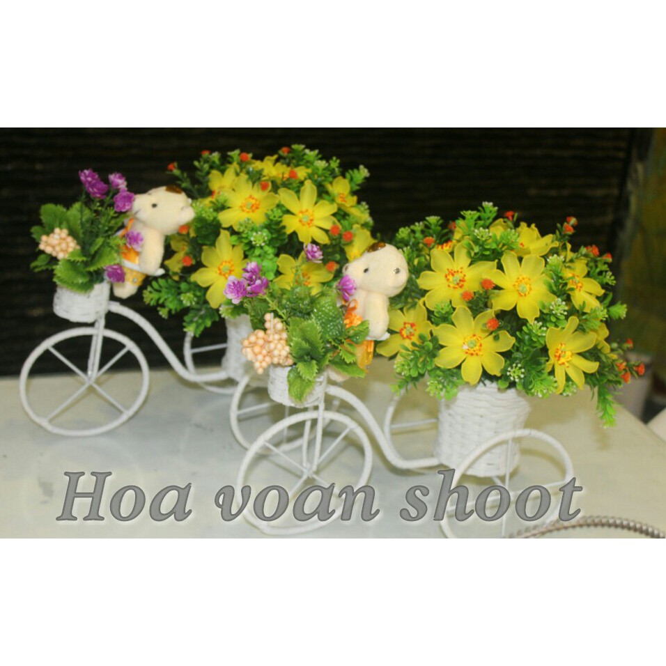 Xe hoa cúc bằng voan