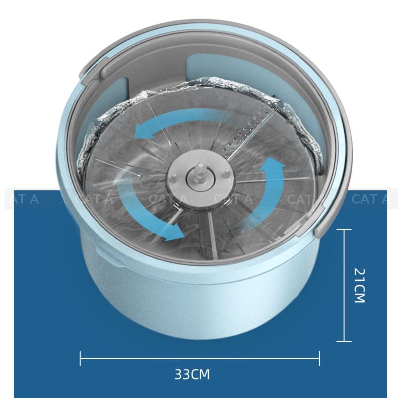 Bộ chổi lau nhà thông minh tự vắt xoay 360 độ, Sạch gấp 3 lần chổi thường, lau dọn tiện lợi dễ dàng (Tặng thêm bông lau)